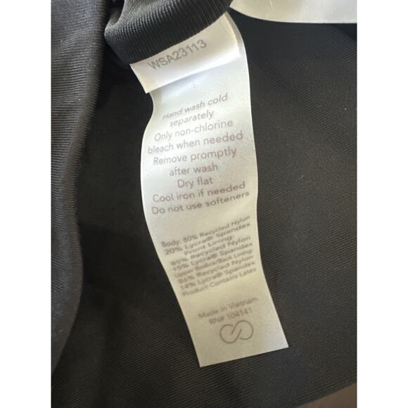 NWT CALIA Tummy Control Women's Bandeau One Piece Swimsuit Ruched Black Size 12 - Picture 5 of 11